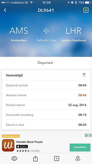 Onofficiele Schiphol-app vernieuwd.