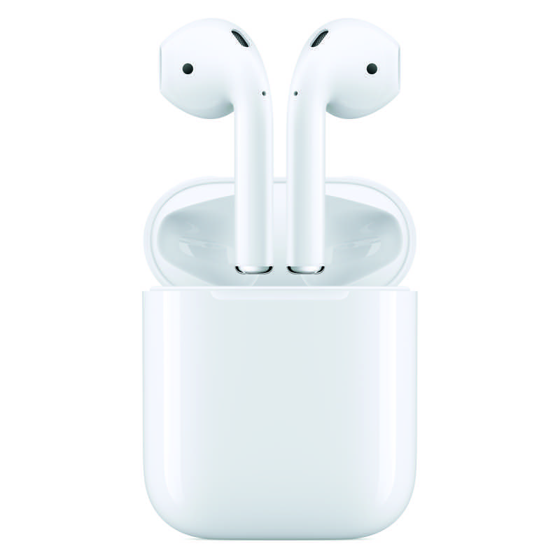 AirPods zweven boven de case