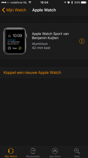 Koppel Apple Watch los.