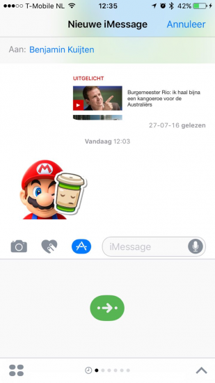 iMessage-app die niet opent.