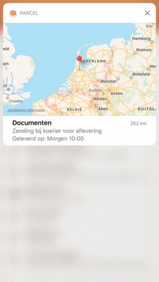 Parcel met iOS 10.