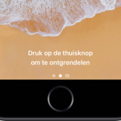Druk op thuisknop om te ontgrendelen.