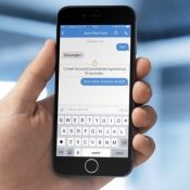Signal-app op iOS.