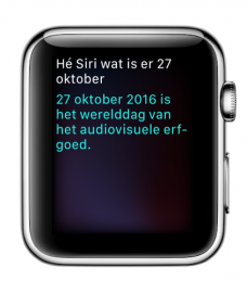 Siri kent de Werelddag van het Audiovisuele Erfgoed.