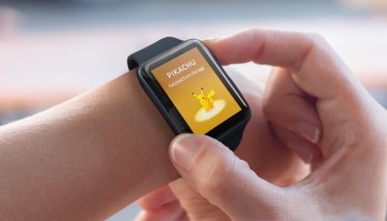 Pokémon Go op de Apple Watch met Pikachu.