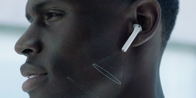 Apple AirPods: bereik van de microfoon