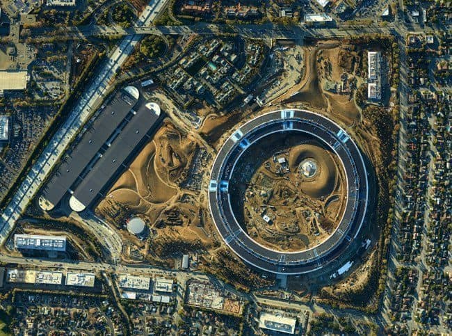 Apple Campus 2 luchtfoto