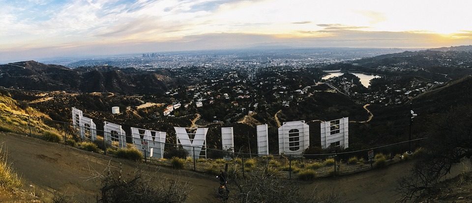 Hollywood-logo in panorama.