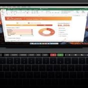 Microsoft Office Excel met Touch Bar.