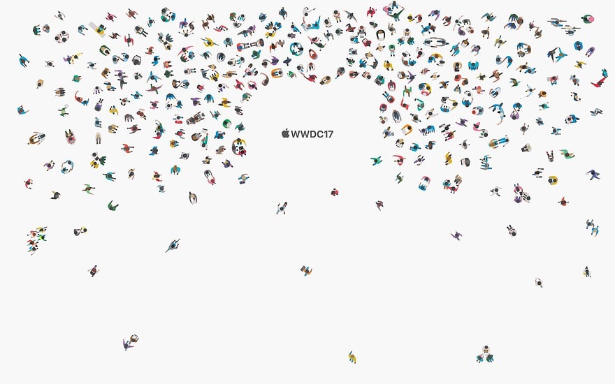 WWDC 2017 wallpaper Mac in het wit.