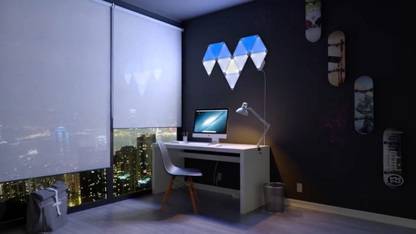 Nanoleaf Aurora met iMac.