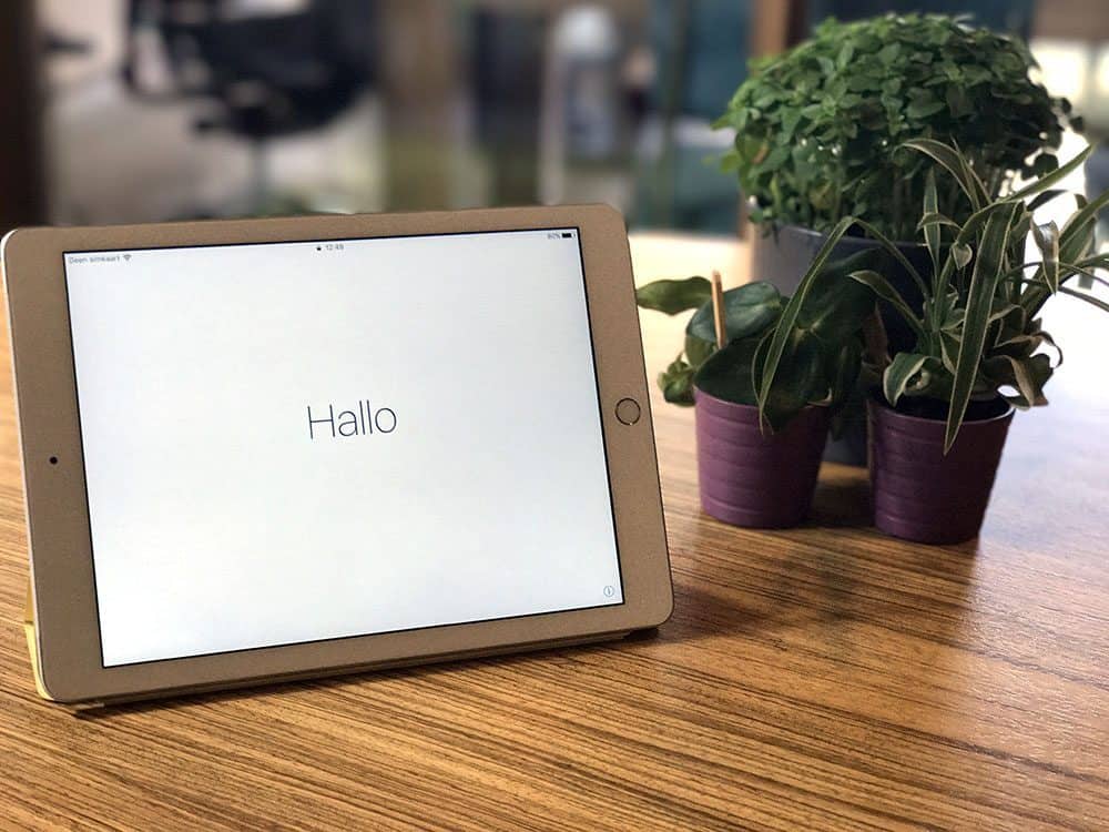 iPad 2017 review: Hallo-opstartscherm