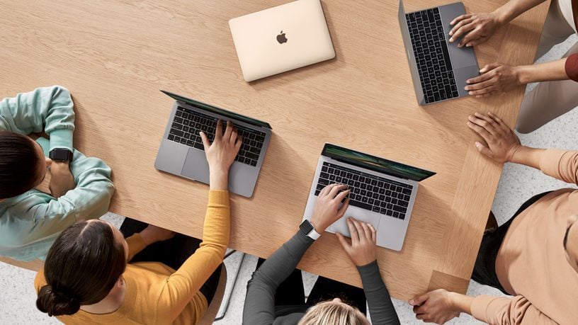 Apple Store: MacBook-gebruikers tijdens workshop