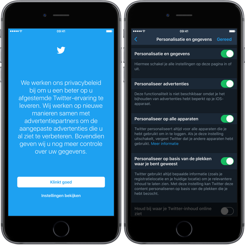 Twitter data delen
