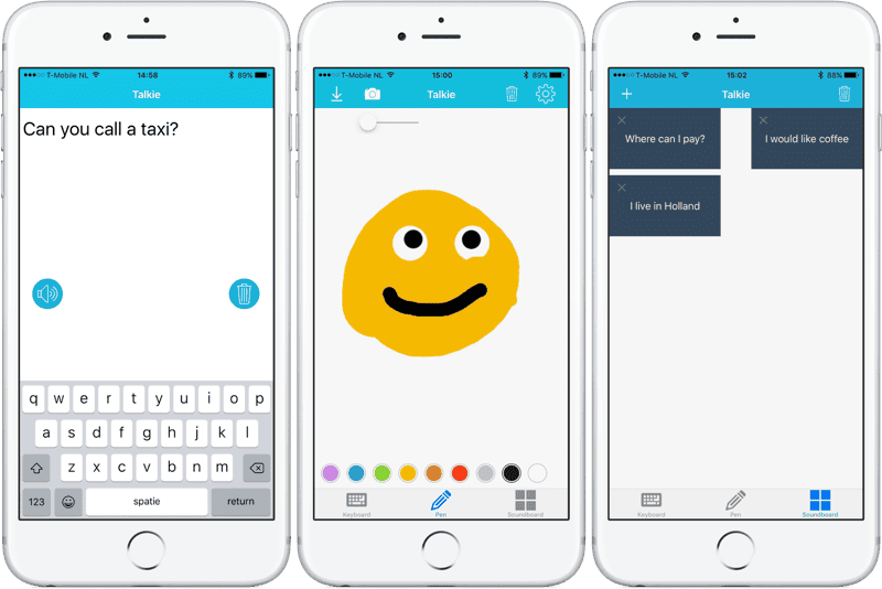 Talkie app voor spraakproblemen