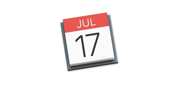 Agenda en iCal op 17 juli.