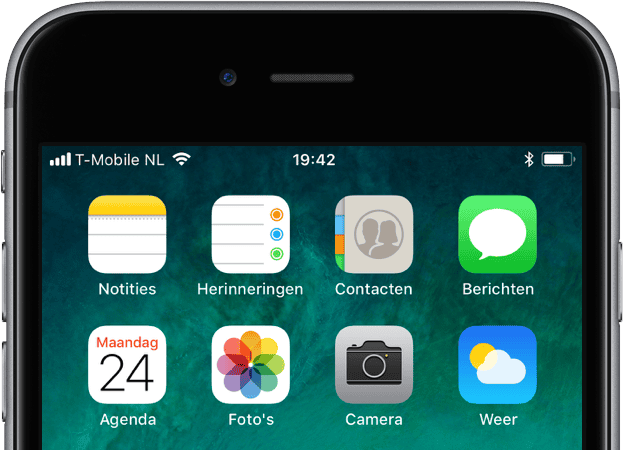 iOS 11 Contacten, Herinneringen en Notities.