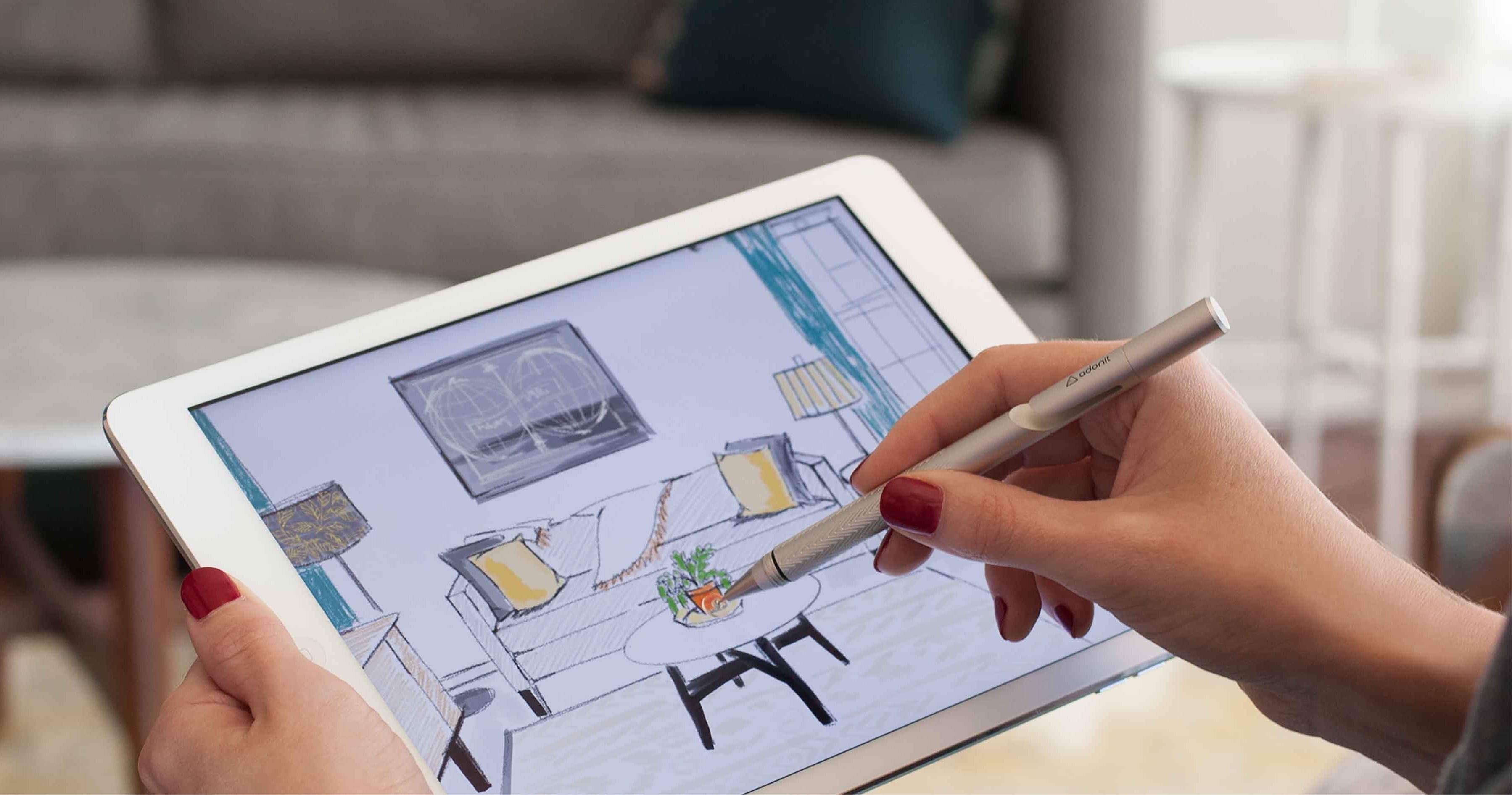 Adonit Jot Pro-stylus met iPad.