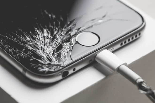 iPhone-schade met glasbreuk