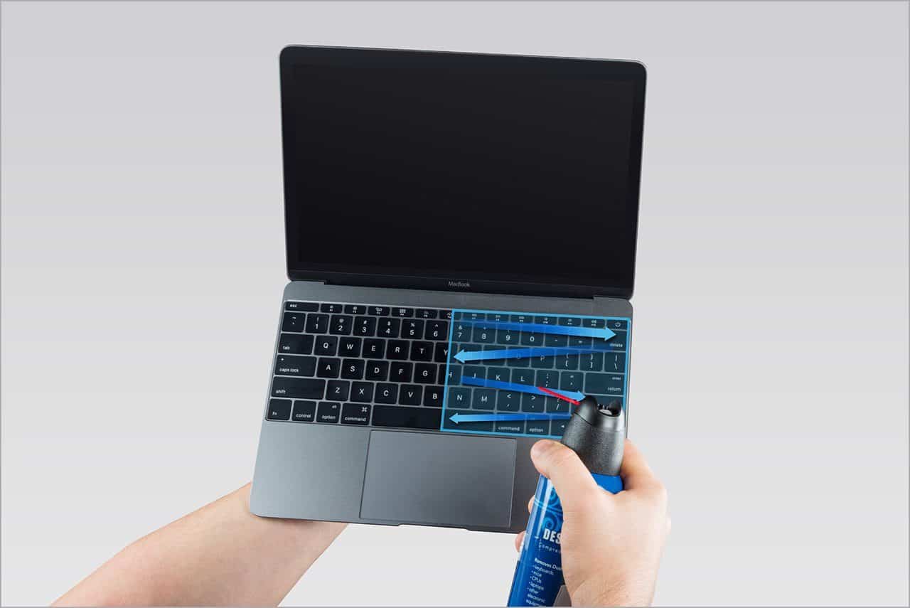 MacBook toetsenbord schoonmaken
