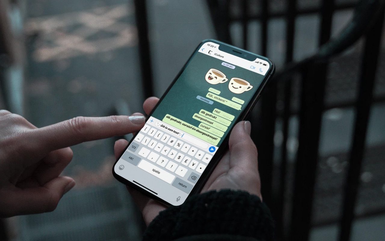 Tekstopmaak in WhatsApp.
