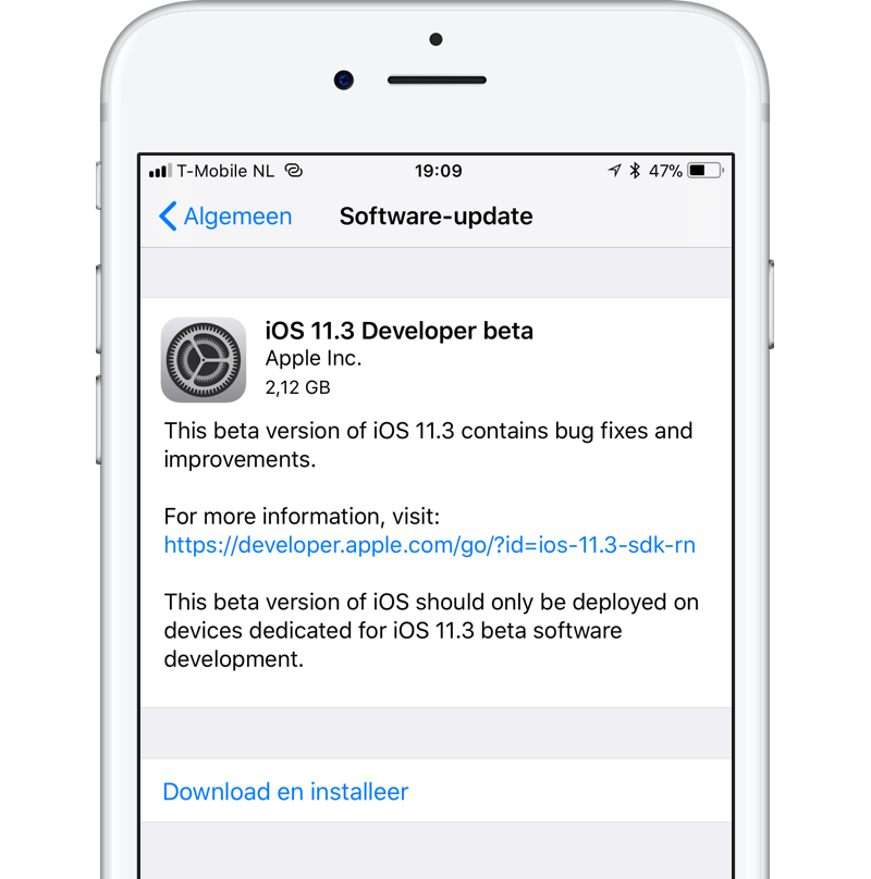 iOS 11.3 beta update