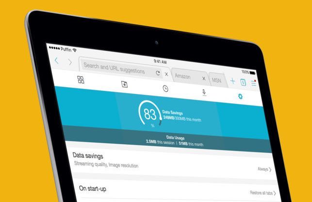 Puffin Browser op iPad