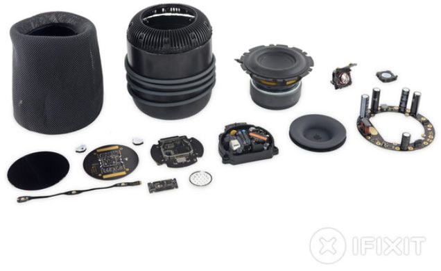 HomePod teardown iFixit onderdelen.