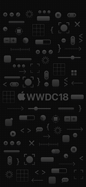 WWDC 2018 wallpaper iPhone X dark mode