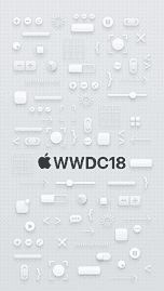 WWDC 2018 wallpaper iPhone 8 Plus dark logo