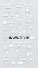 WWDC 2018 wallpaper iPhone 8 Plus dark logo