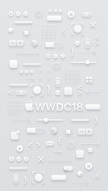 WWDC 2018 wallpaper iPhone 8 Plus light logo