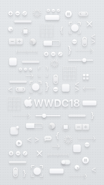 WWDC 2018 wallpaper iPhone 8 Plus light logo