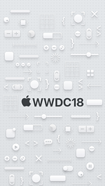 WWDC 2018 wallpaper iPhone 8 dark logo