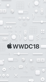 WWDC 2018 wallpaper iPhone SE dark logo