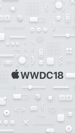 WWDC 2018 wallpaper iPhone SE dark logo