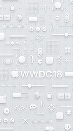 WWDC 2018 wallpaper iPhone SE light logo