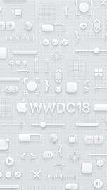 WWDC 2018 wallpaper iPhone SE light logo