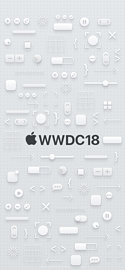 WWDC 2018 wallpaper iPhone X dark logo