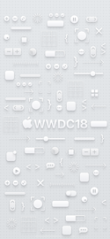WWDC 2018 wallpaper iPhone X light logo