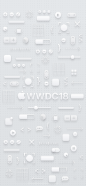 WWDC 2018 wallpaper iPhone X light logo