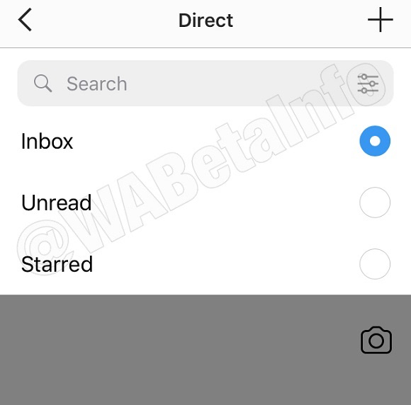 Zoekfilters in Instagram Direct.