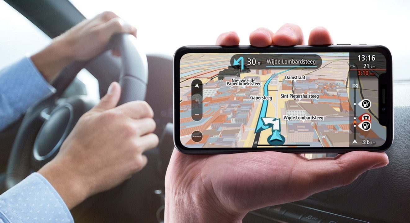 TomTom GO Mobile op de iPhone X.