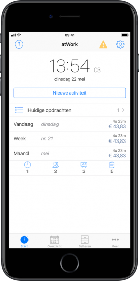 Tijd bijhouden met apps  atWork