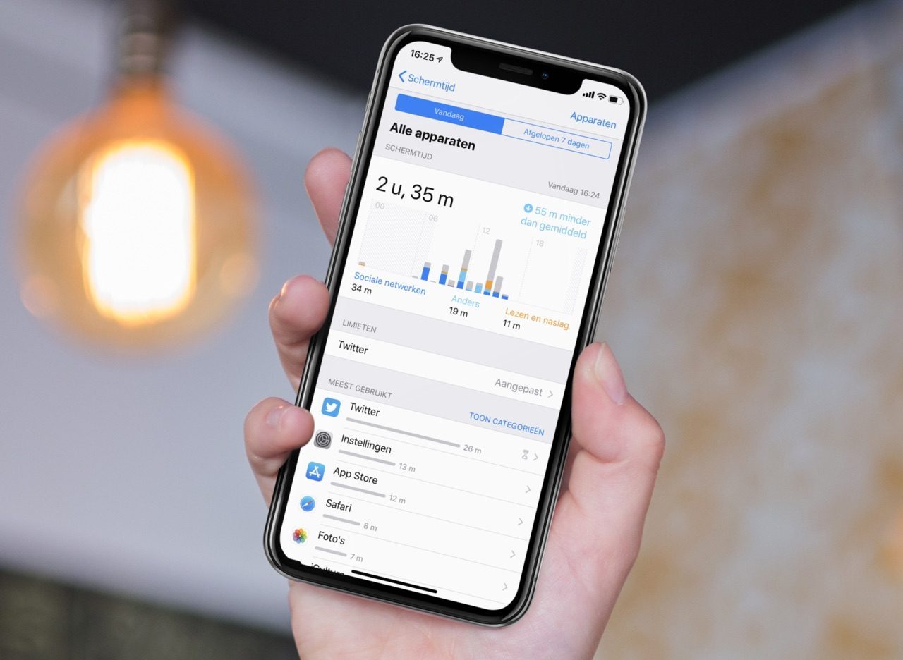 Schermtijd op de iPhone.
