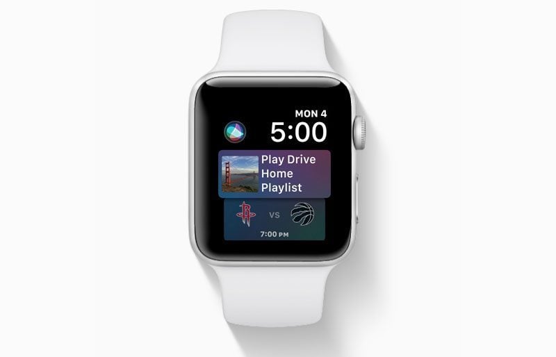 Siri wijzerplaat watchOS 5