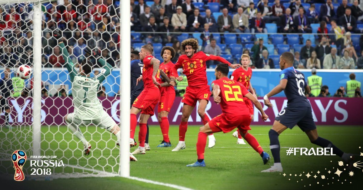 WK Voetbal Frankrijk-België