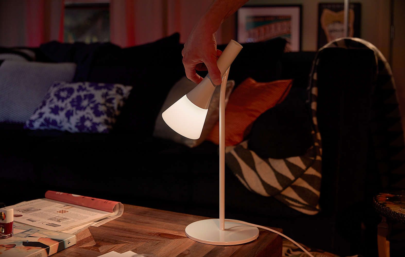 Philips Hue Explore tafellamp.