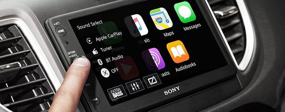 klimaat optellen Stewart Island Muziek luisteren in de auto via je iPhone en autoradio