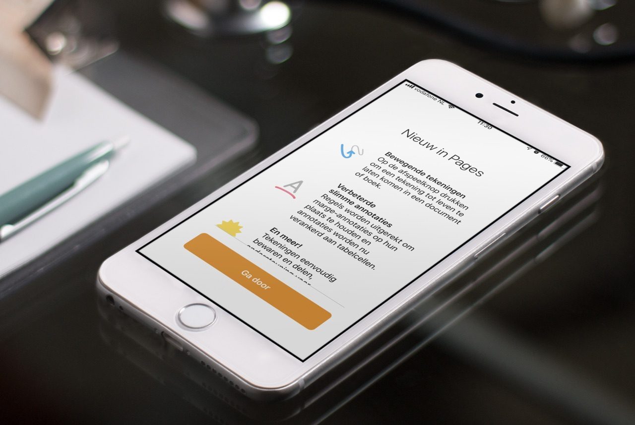 Updates voor iWork-apps als Pages.